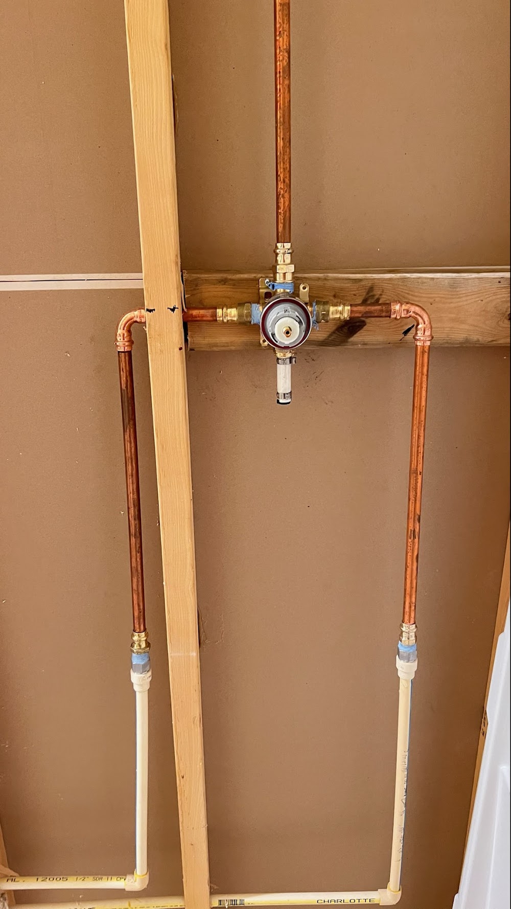 Copper and PEX pipe rough-in — Bravo Plumbing Solutions